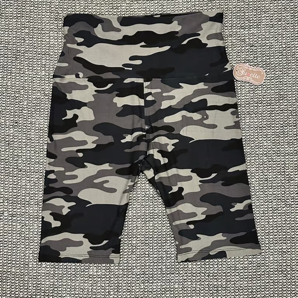 High-Waist Camouflage Bike Shorts NWT